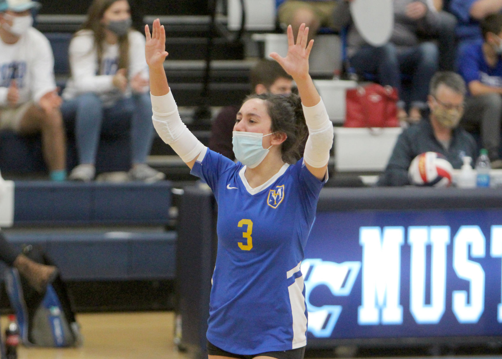 McDonell volleyball vs Prentice at Division 4 state semifinals 11-7-20